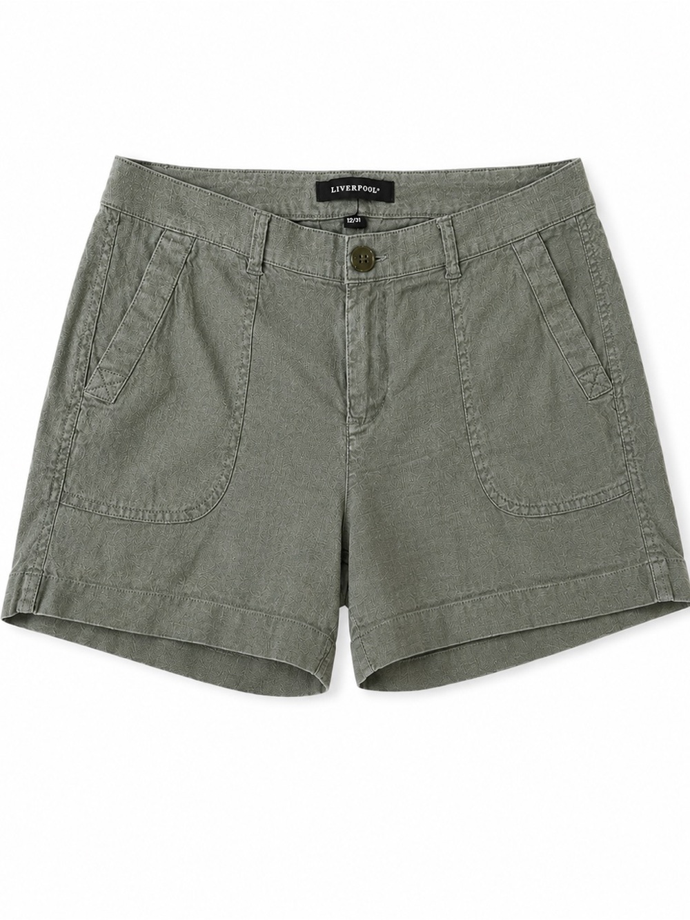 Liverpool Linen Blend Kinley Utility Shorts, Size 12 - Picture 2 of 8